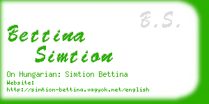 bettina simtion business card